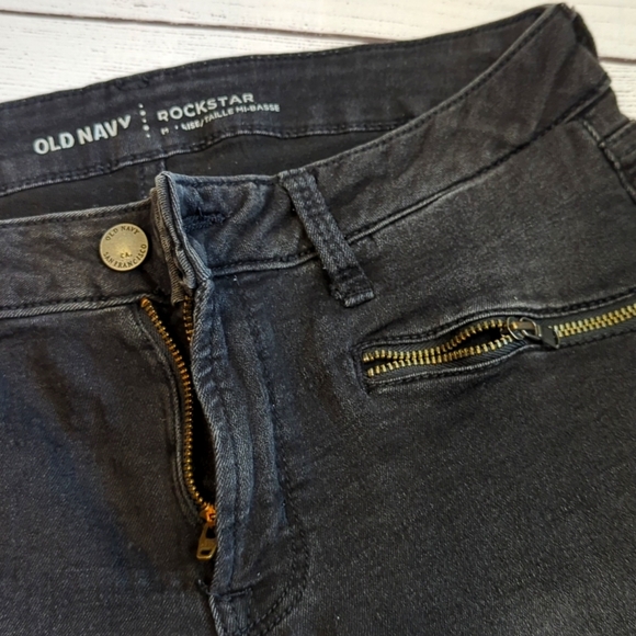 Old Navy Black Rockstar Mid Rise Jeggings - Size 8 Regular - Picture 5 of 9